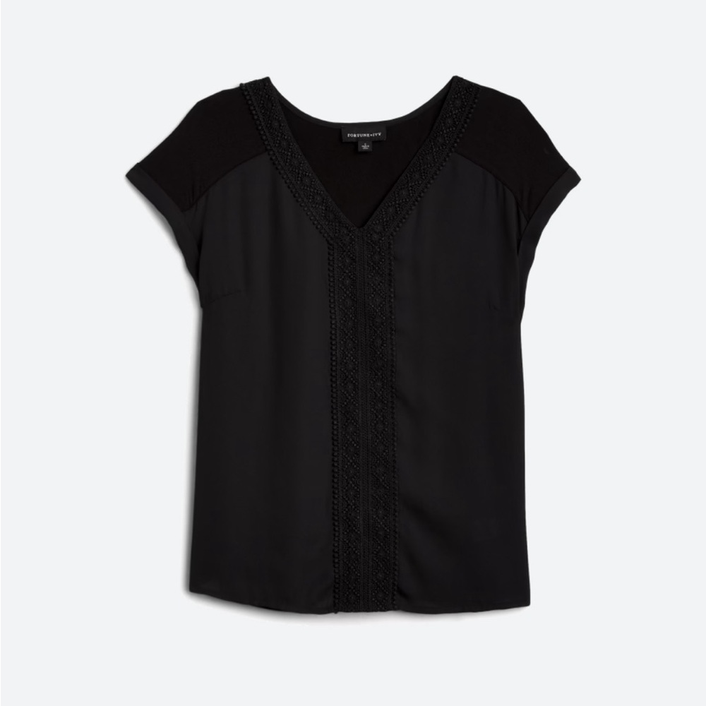 Monday Fun Crochet Detail Blouse